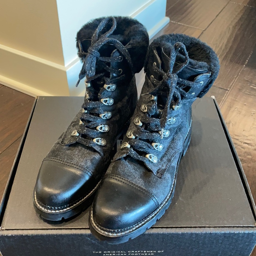 Worn once. Frye Samantha hiker in black camo - Picture 2 of 7